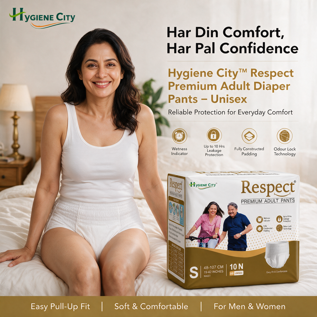Hygiene City™ Respect Premium Adult Diaper Pants – Unisex